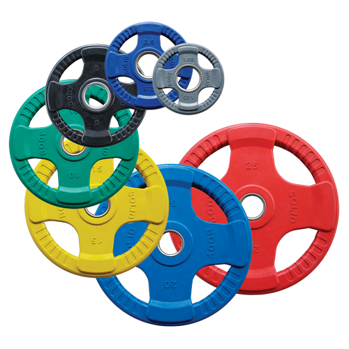 Body-solid farvet gummi olympiske vægtskiver 50mm - ORCK